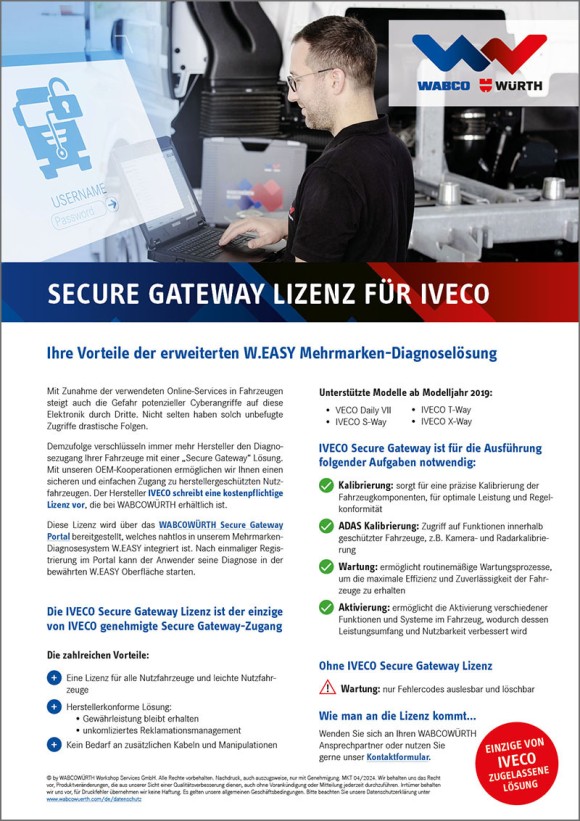 Secure Gateway Lizenz IVECO - One Pager
