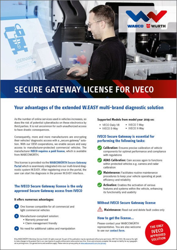 Secure Gateway License IVECO - OnePager